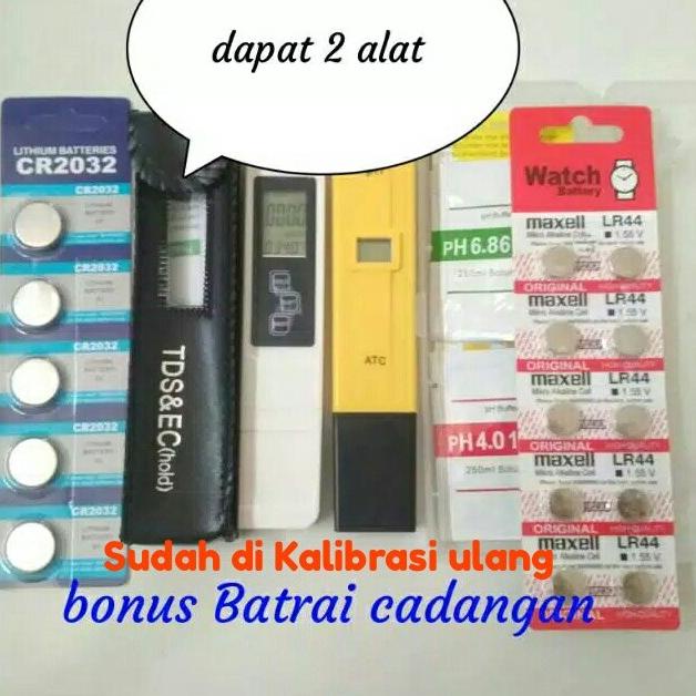Paket Ph Dan Tds Ec Meter /Alat Ukur Hidroponik Ph Air Dan Tds Ec