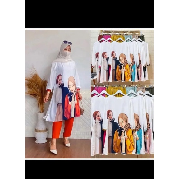 one set tunik dania jumbo crinkle airflow