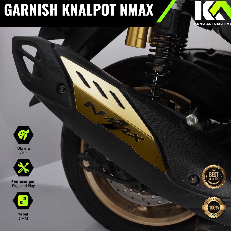 ↑HcJ GARNIS TUTUP KNALPOT NMAX CARBON MERAH GOLD ALL NMAX NEW TUTUP COVER KNALPOT MUFFLER NMAX NEW P