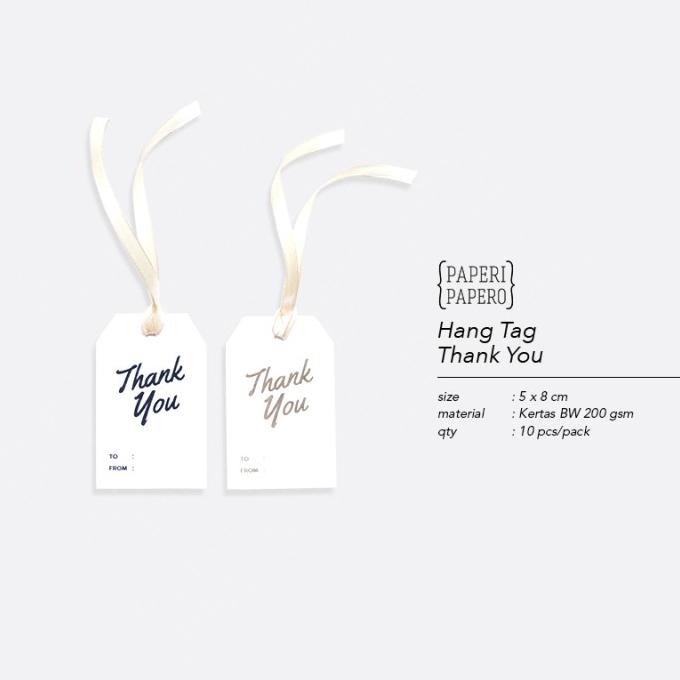 

:::::::] Premium Tag Thank You - Hangtag / Kartu / Label Pita Foil Emboss