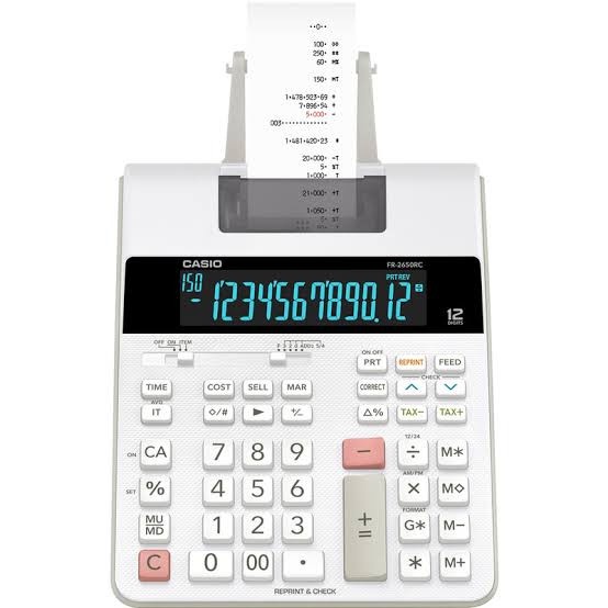 

Casio Fr-2650Rc Kalkulator Printing / 2650 Rc Calculator Print