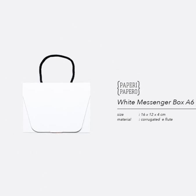 

Kualitas terbaik] White Messenger Box A6 - Boks Hampers Notes / Aksesoris / Alat Tulis