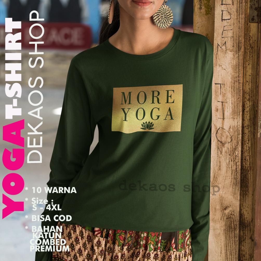 Terbaik Kaos Yoga Wanita / Baju Yoga Lengan Panjang / Kaos Senam Yoga Wanita / Kaos Senam Lengan Pan