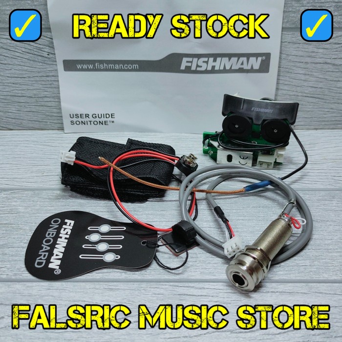 Preamp Fishman Sonitone Tone Equalizer Gitar Akustik Elektrik Original
