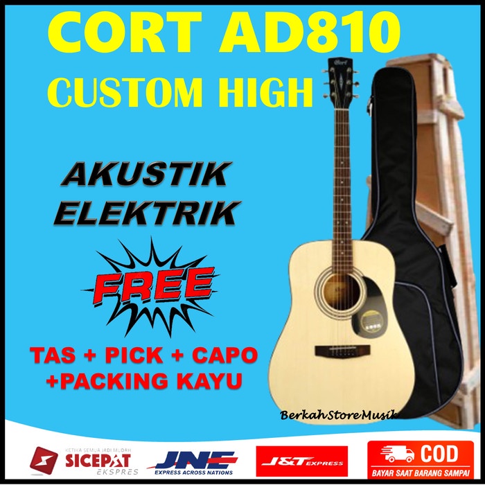 Gitar Akustik Elektrik Cort Ad810 Custom High Tunner 7545R Premium