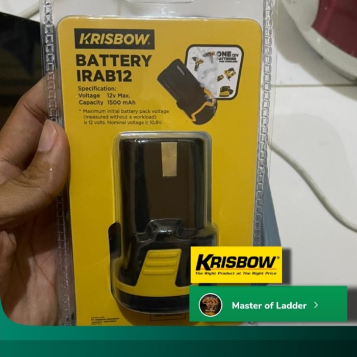 Krisbow Li-On Baterai Battery Bor Cordless /Krisbow Batre 12 V