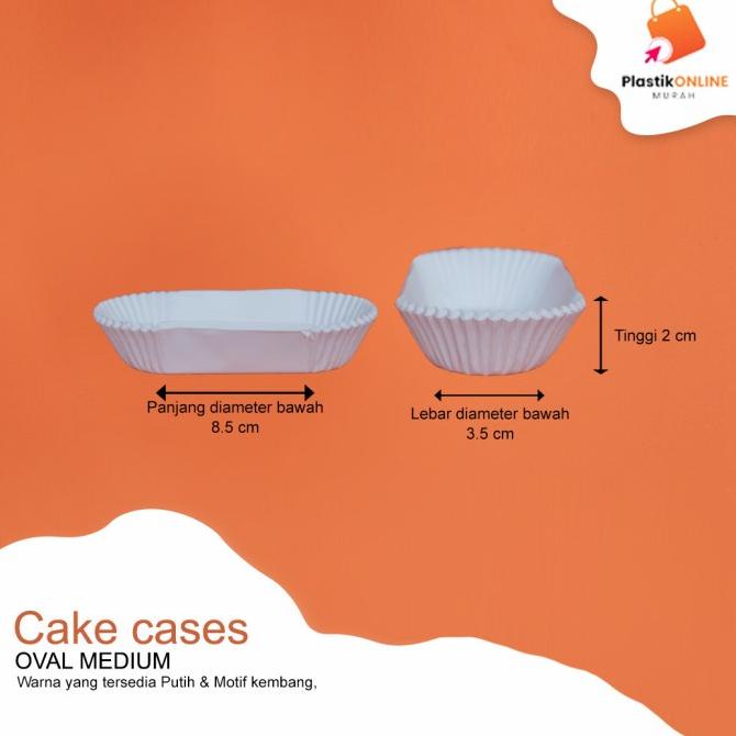 @@@@] Cake cases oval medium white | Cup cake | Baking