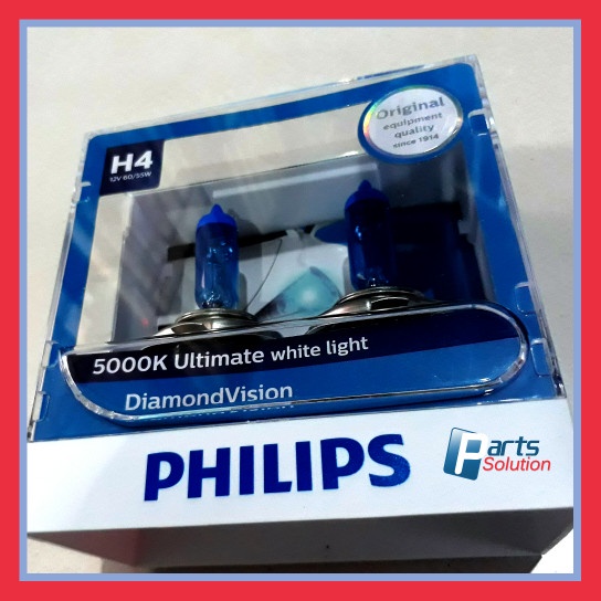 Bohlam Lampu Putih Honda Jazz Brio Mobilio HRV PHILIPS H4 Diamond murmer