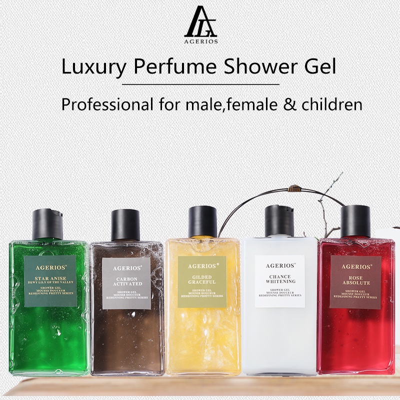 ✷❐AGERIOS Shower Gel Luxury Whitening Moisturizing Perfumed Body Wash Shower Gel Series Dengan Kuali