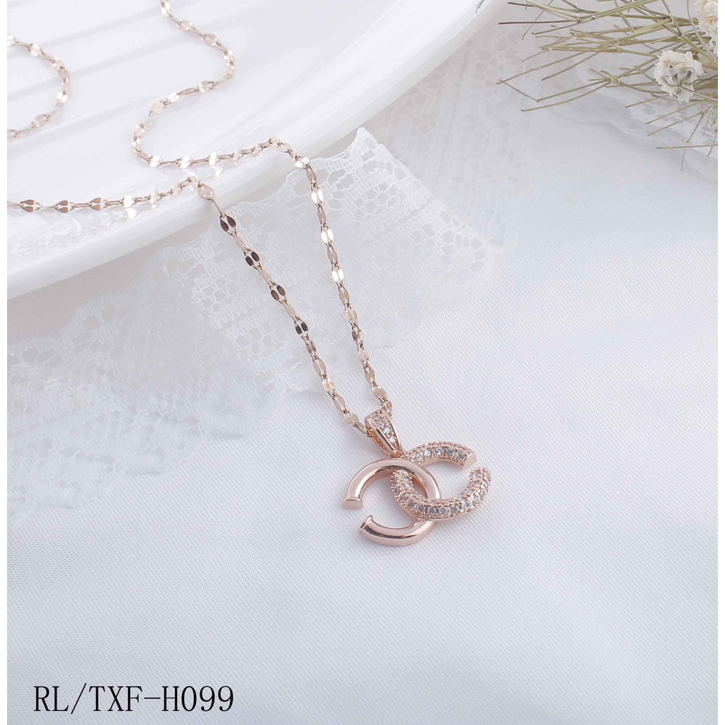 Kalung Titanium Permata Perhiasan Fashion H099