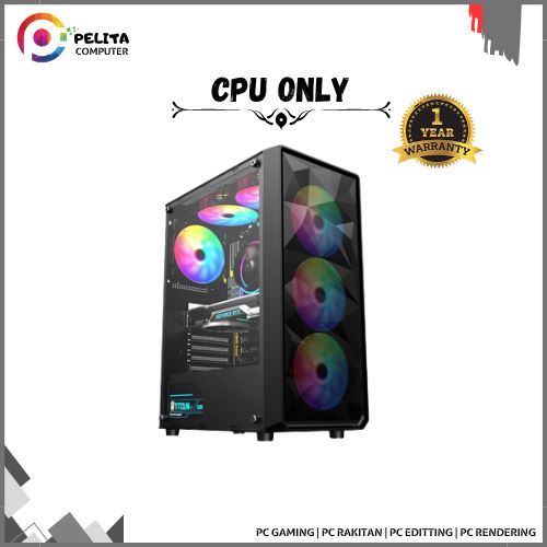 PC RAKITAN I3 13100F LGA 1700 GEN 13 I KANTOR - GAMING - DESIGN - 32GB, GTX 1650