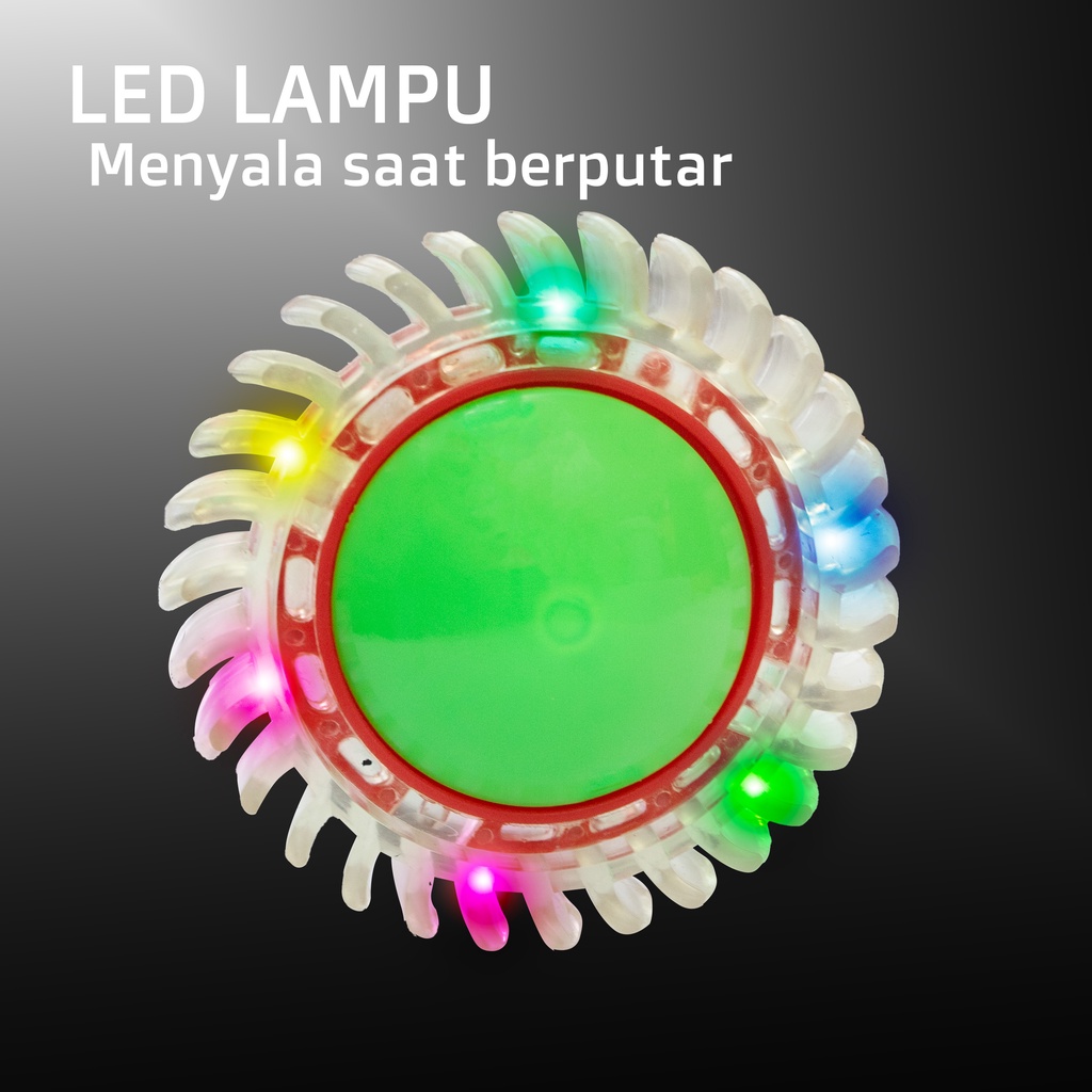 Mainan Olahraga Anak Dewasa Hulahup Lompat Dance Circle Flash Jump Full LED Ring Skip It Ball Red