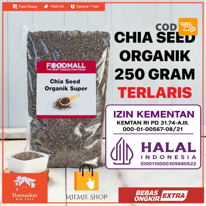 

ORGANIC CHIA SEED 250 GRAM MURAH HARGA GROSIR