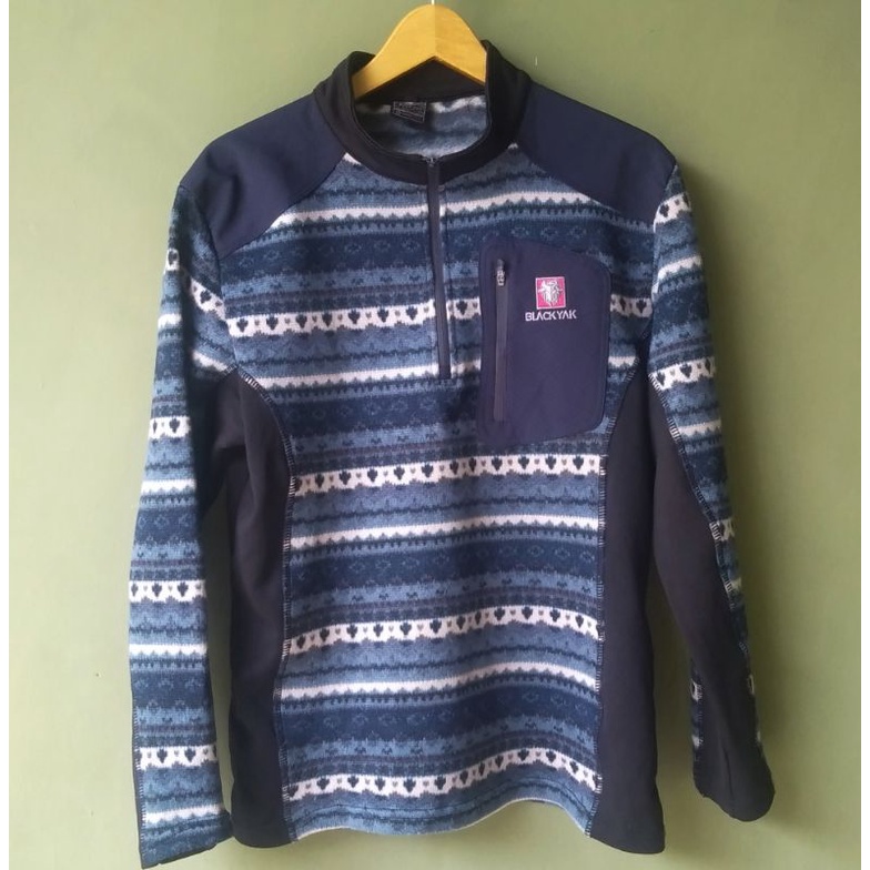 RAJUT NAVAJO HALFZIP BLACKYAK