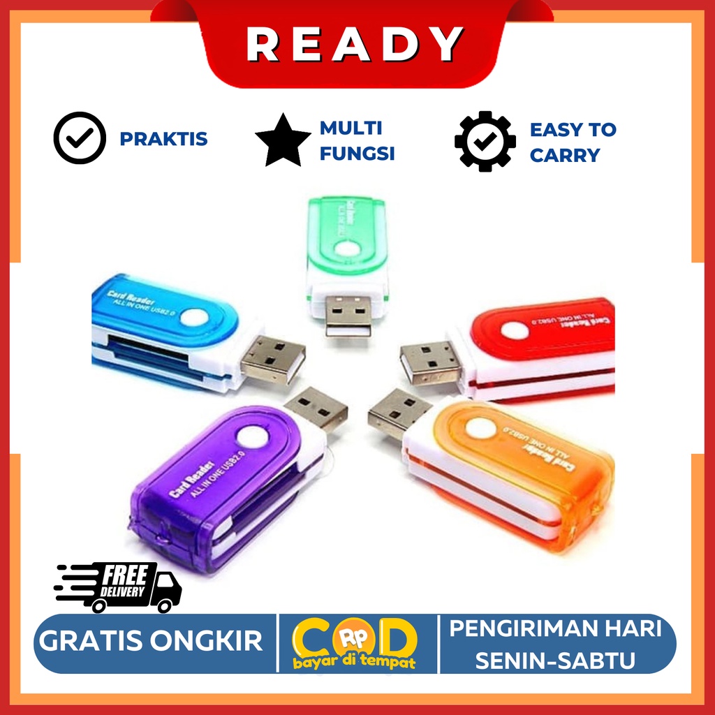 Card Reader 4 Slot Multi Fungsi Kualitas Bagus