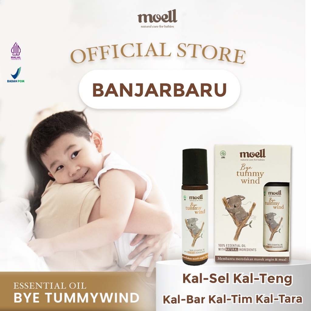 Moell Bye Tummywind Natural Essential Oil / Pereda Masuk Angin &amp; Perut Kembung / BPOM