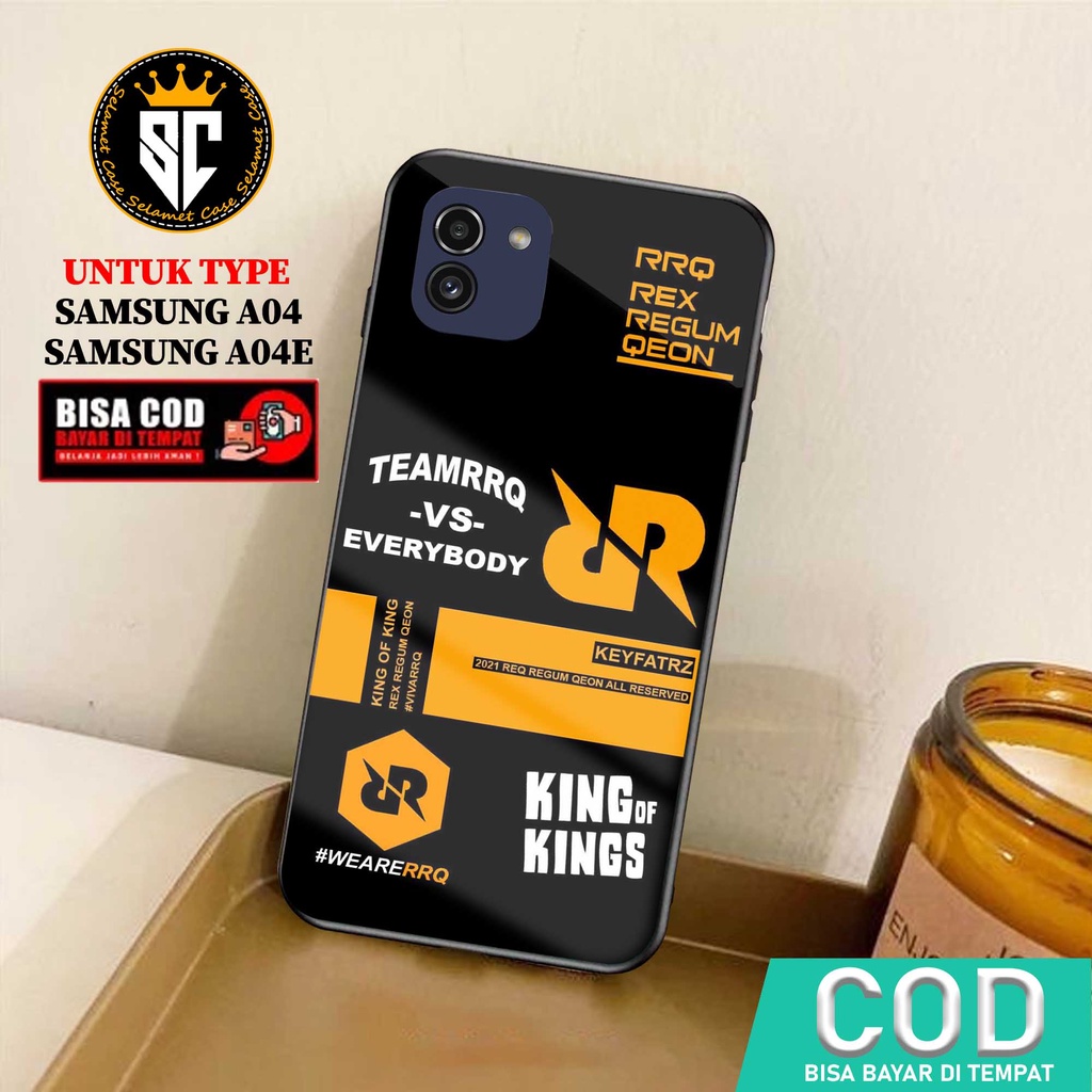 Case Samsung A04 A04E Casing Samsung A04 A04E Selamet Case [RRQ] Softcase Glass - Hardcase Glossy - 