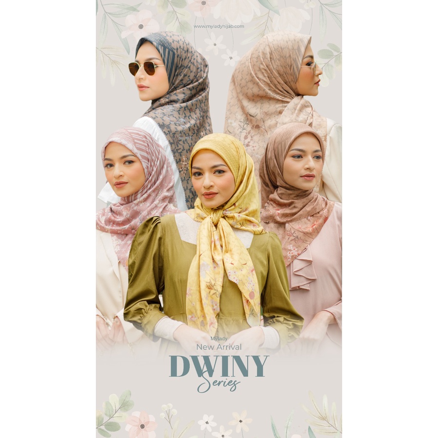 Kerudung My Lady Mylady Hijab Dwini Dwiny Ori Series Jilbab Motif Segi Empat Segiempat Original