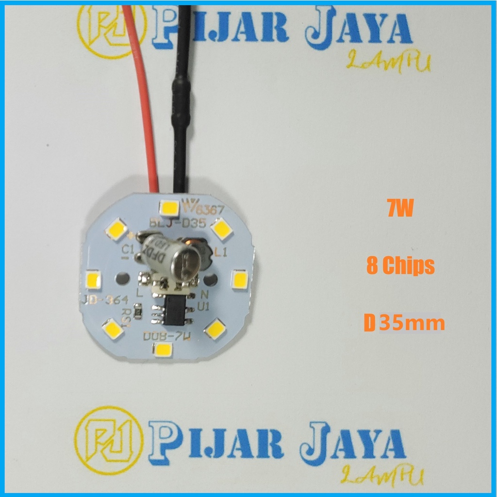 Sparepart Lampu LED AC 7 watt DOB - PCB Mesin Lampu LED AC 7w - Modul Mata LED AC 7watt