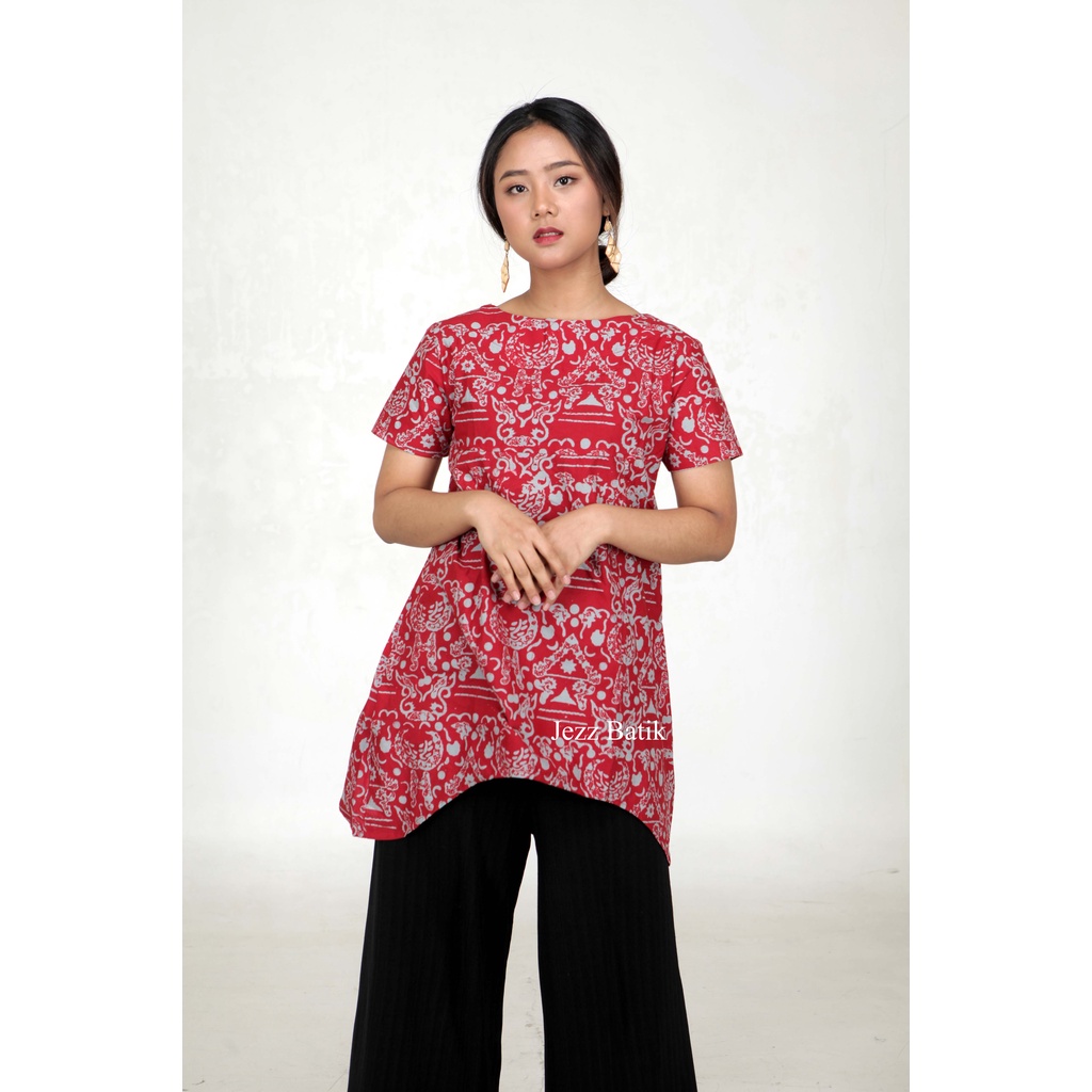 Jezz Batik - Atasan Batik Wanita Merah