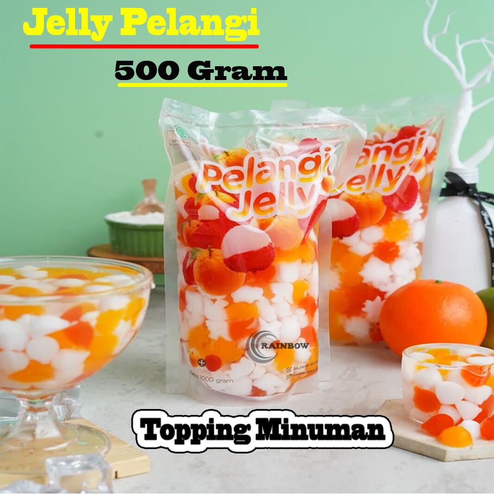 

Rainbow Jelly Pelangi 500 gram / Jelly Rasa Buah Leci Topping Minuman Jeli Pelangi Agar Jelly Rainbow Jelly Minuman Toping Jelly Karakter Untuk Minuman Jelly Minuman Topping Jelly Warna Warni Jelly Es Buah Jelly Toping Minuman