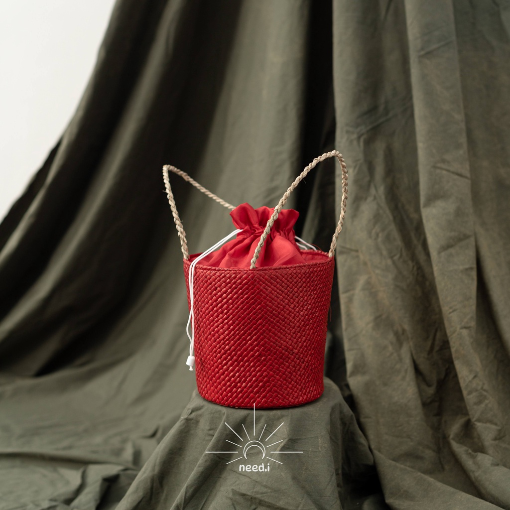 Termurah Tas Pandan EMBER POLOS Parcel Serut Keranjang Parcel