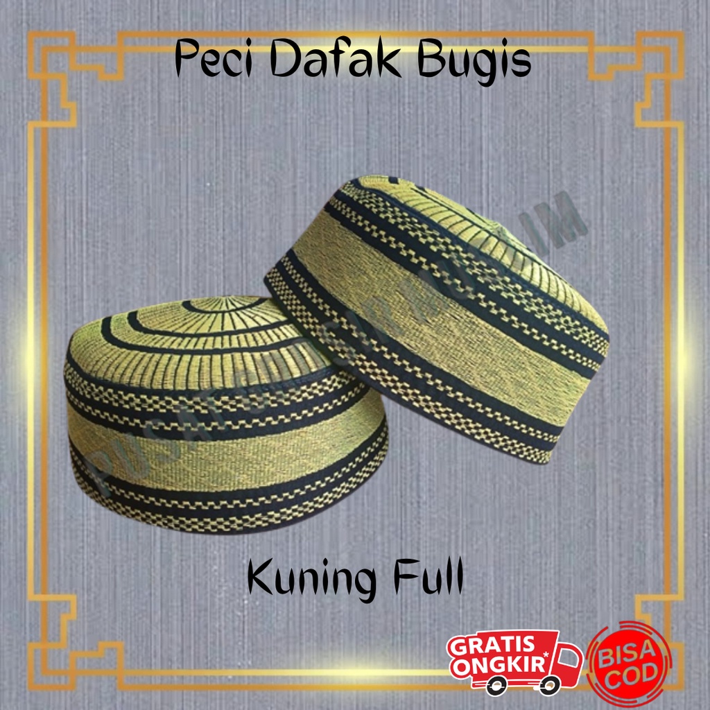 (ALL)Promo Peci Dafak Motif Bugis  / Peci Kopiah Bugis Dafak Termurah