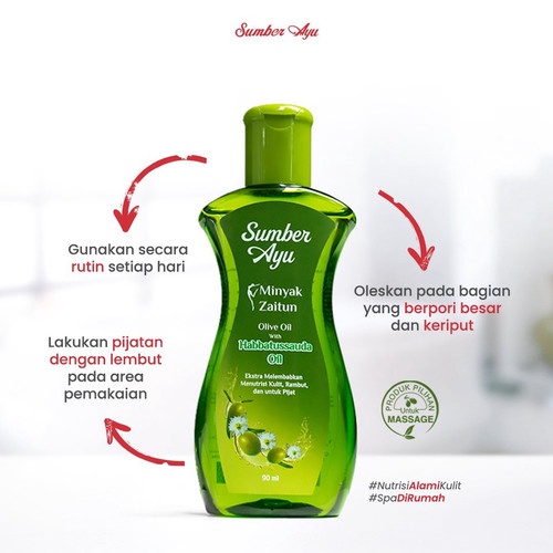 SUMBER AYU  Minyak Zaitun Olive Oil With Habbatussauda Oil 90Ml