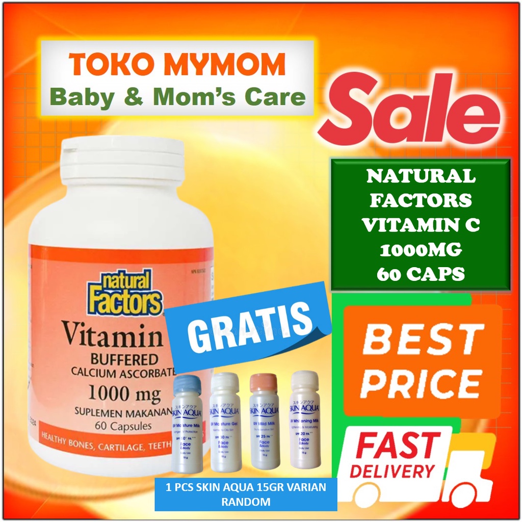 [BPOM] Natural Factors Vitamin C 1000mg Isi 60 Tablet / Natural Factor Vitamin C / Nutriwell / MY MOM