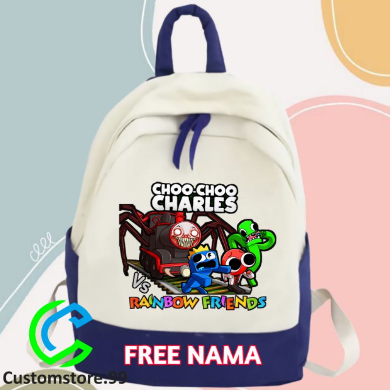 TAS RANSEL ANAK CHOO CHOO CHARLES TAS ANAK SEKOLAH FREE NAMA