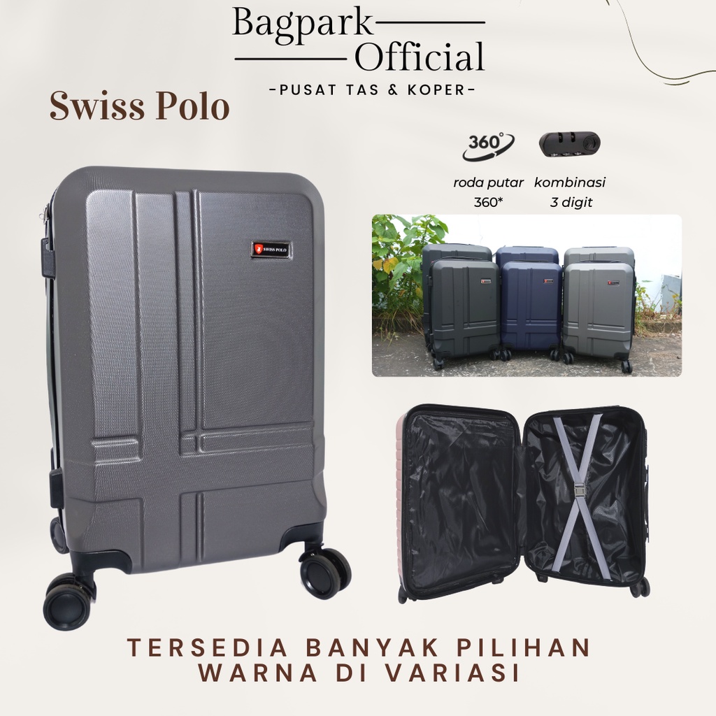 BAGPARK Koper Fiber Swiss Polo Koper Fiber 18 Inch / 20 Inch / 24  Inch / Koper Cabin / Koper Bagasi / Koper Import / Koper Murah