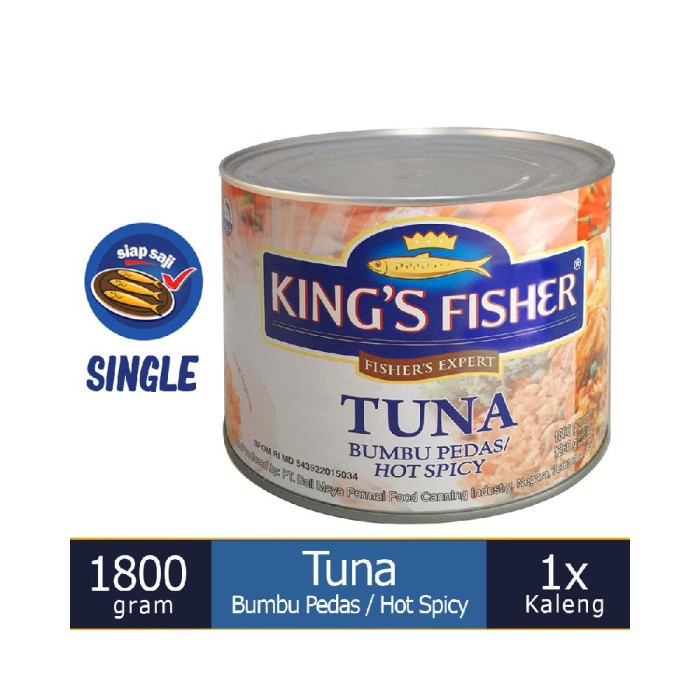 

KING S FISHER TUNA HOT SPICY DAGING TUNA MAKANAN KALENG 1800 GR PROMO