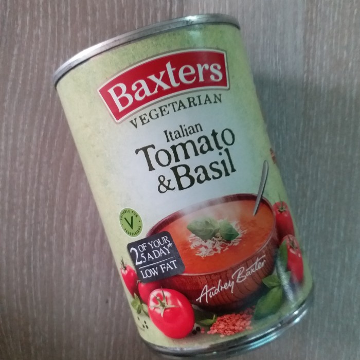 

BAXTERS TOMATO BASIL LOW FAT VEG SOUP CAMPBELLS UK SINGAPORE