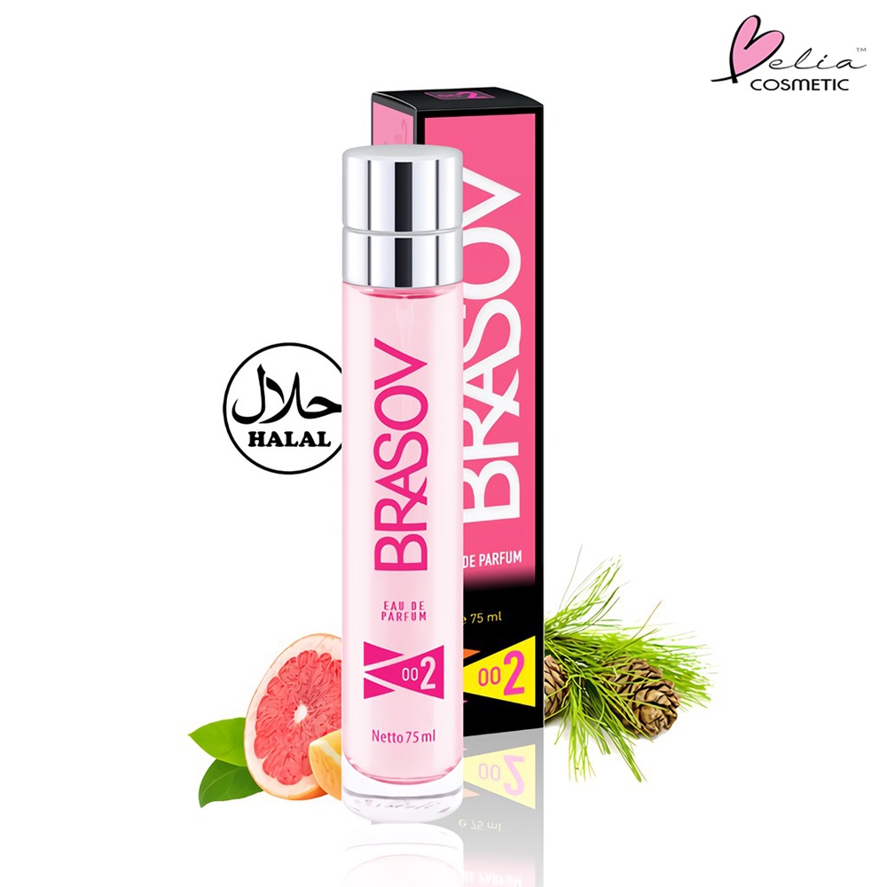 ❤ BELIA ❤ BRASOV Eau De Parfum EDP 75ml | Unisex Perempuan Wanita Laki-Laki Pria | Halal Perfume Spray Botol Kaca