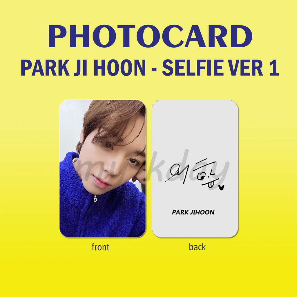 PC-1234, Unofficial Photocard Park Jihoon Selfie Ver 1 2 sisi