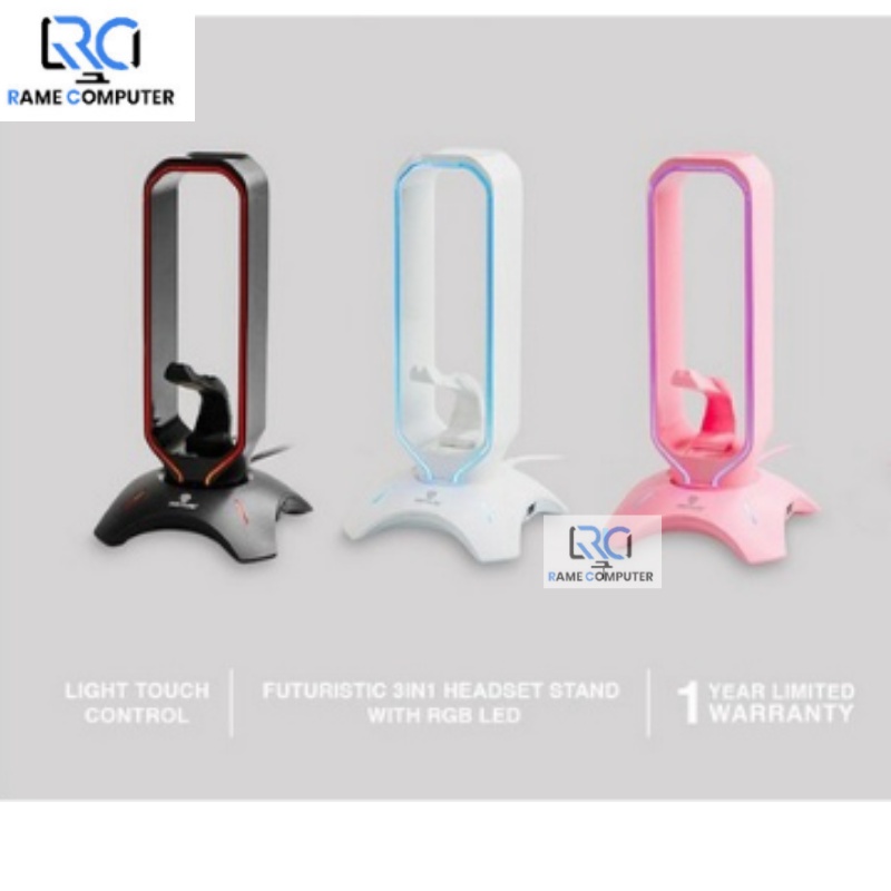 Rexus Headset Stand Bungee J3 RGB with USB Hub