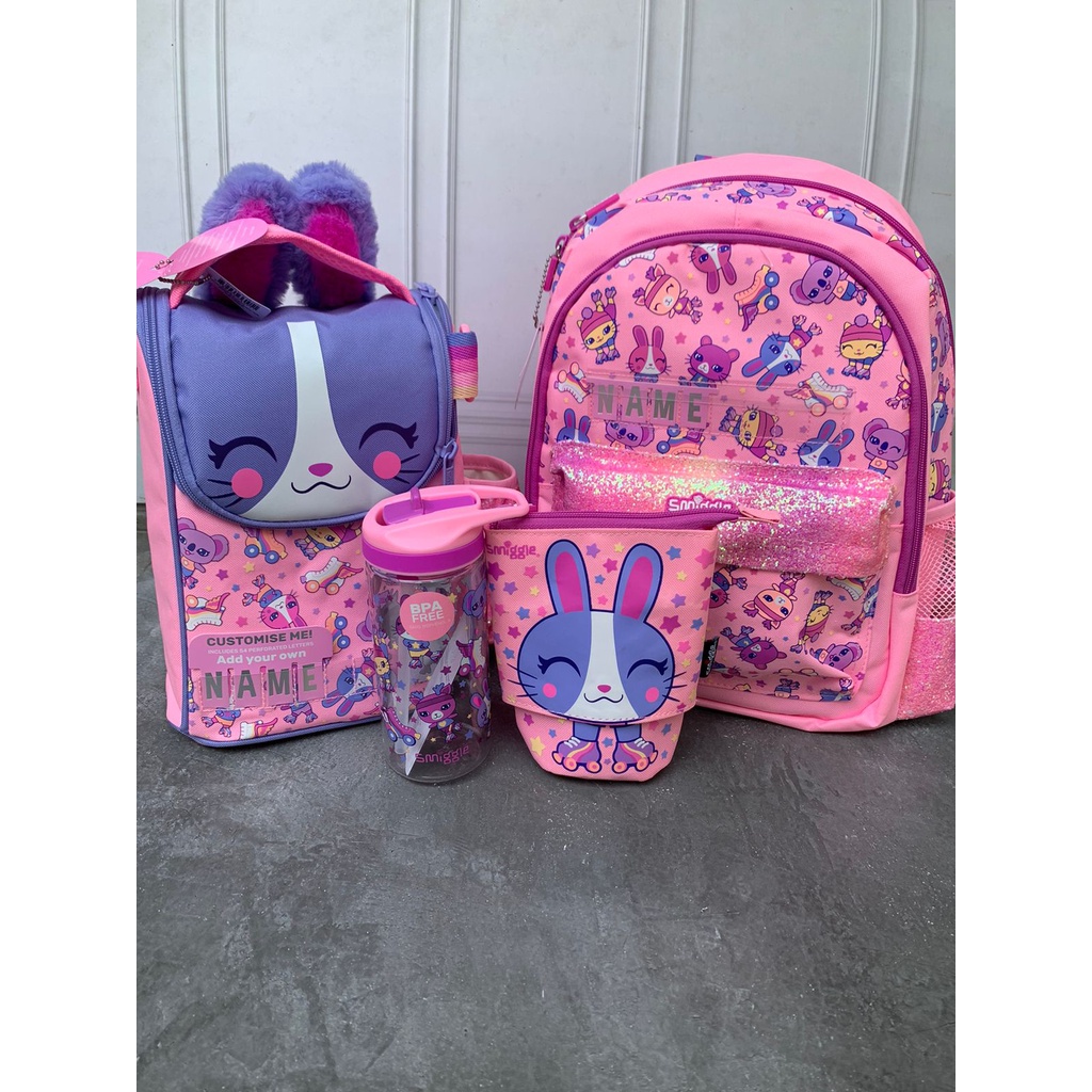 SMIGGLE MOVIN JUNIOR SET BACKPACK RABBIT NAME - SET TAS SMIGGLE