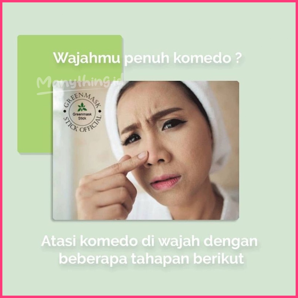 Green Mask Stick Meidian Original 100% Masker Wajah Green Tea Menghilangkan Komedo Hidung dan Wajah