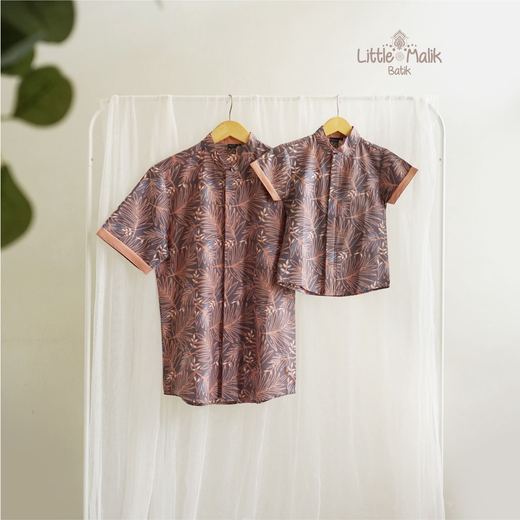 Ready Stock Kemeja Batik Couple Lengan Pendek Ayah &amp; Anak By Little Malik Batik