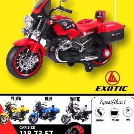 Motor Aki Anak Model Harley Davidson Besar +Box Samping Kanan Kiri Debezzz