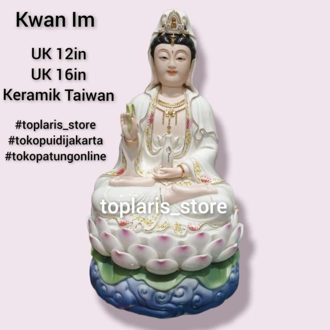 Patung Kwan Im Keramik 12in 022
