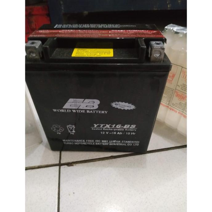 Aki / Accu / Baterai Ytx16-Bs Merk Eb Debezzz