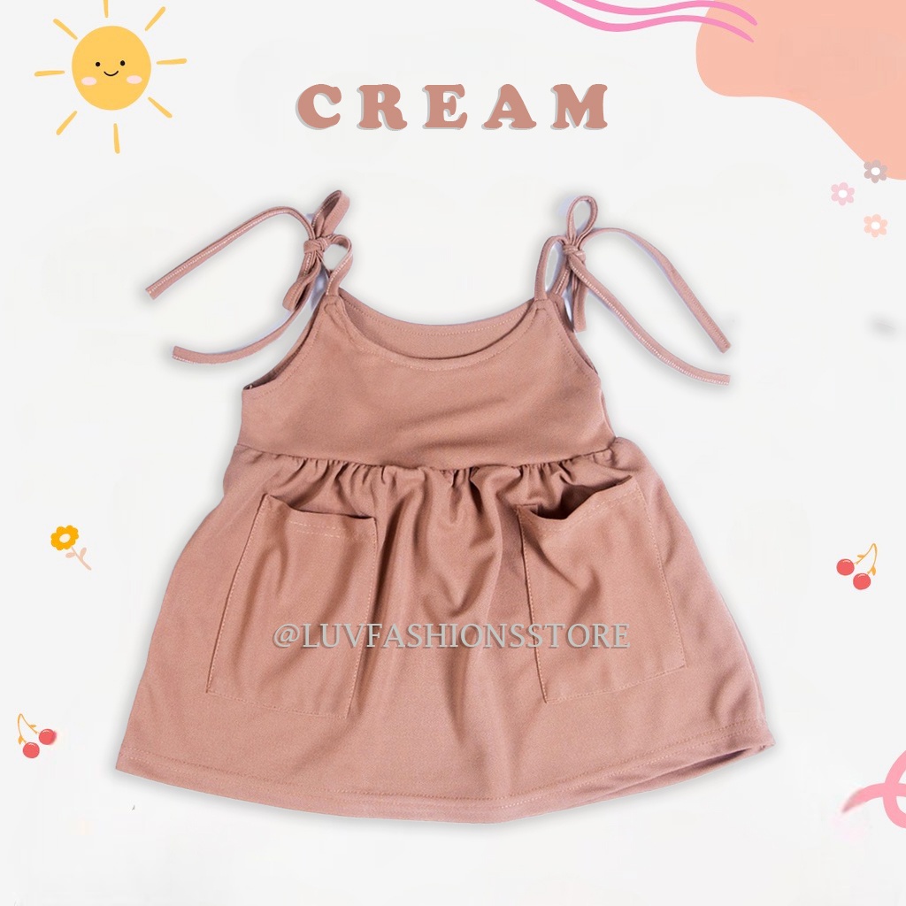 IL - DRESS SANDRA POCKET ANAK PEREMPUAN / GWEN DRESS ANAK TALI PUNDAK