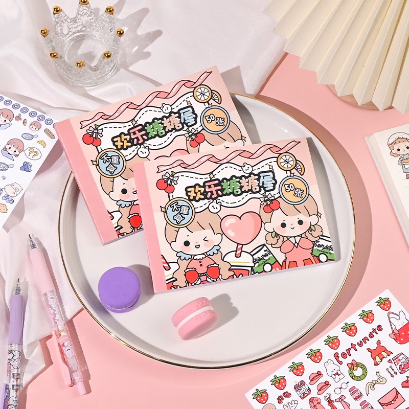 Stiker Kalender Cute / Stiker Buku Washi /Stiker Buku Motif Cute