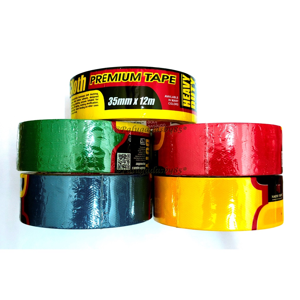 

Cloth Tape Nachi 1.5 Inch x 12 Meter (1 Biji) / Lakban Kain Nachi 35 mm x 12 Meter / Isolasi Tape Nachi 1,5"x 12 Meter