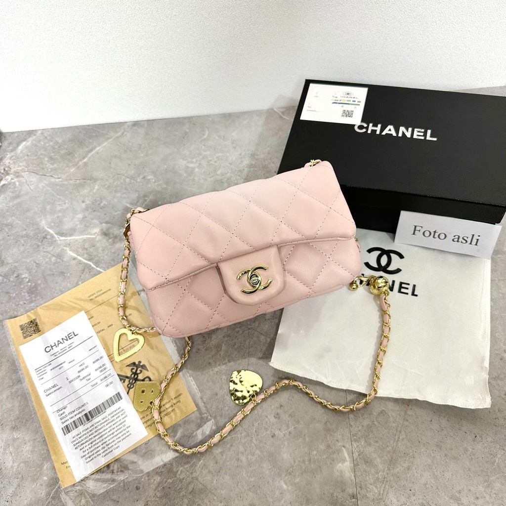 Ch Classic Mini Flap Bag 01 (Free Box+Invoice+KantongKain+Bubblewrap)