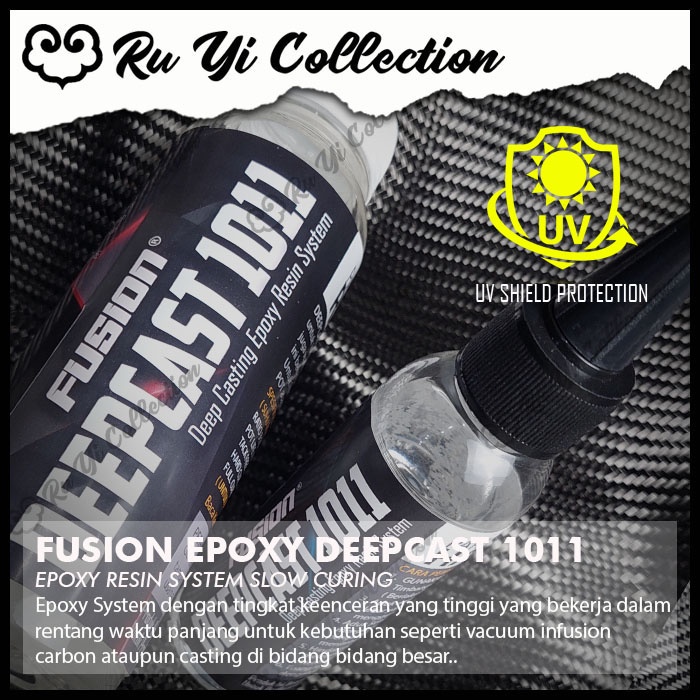 FUSION RESIN EPOXY DEEPCAST 1011 ME SIZE Carbon Infusion SLOW CURE