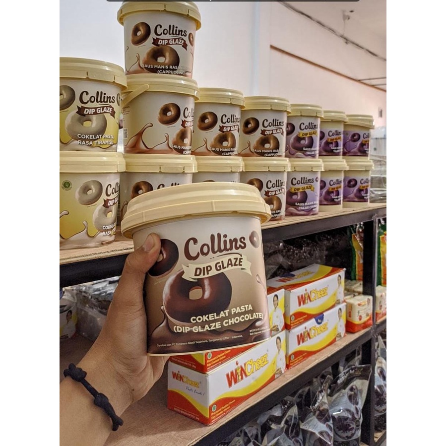 

collins dip glaze 1kg coklat susu stroberi talas teh hijau greentea matcha tiramisu taro milk