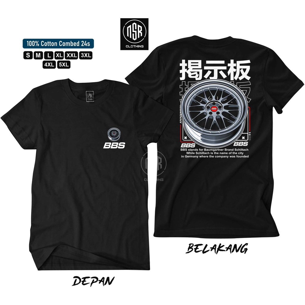 T-shirt veleg BBS/Kaos BBS/Baju BBS