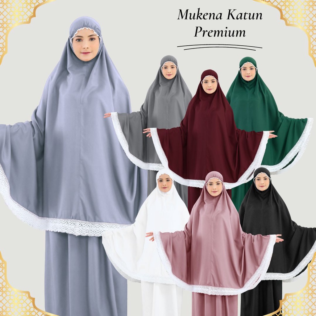 Mukena Katun Premium Traveling + Tas dan Sajadah Mini